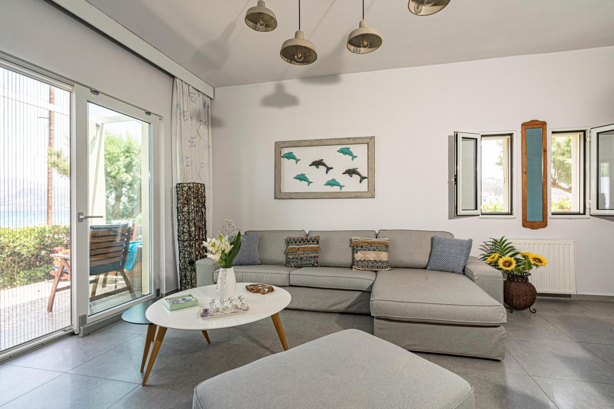 Big Blue Exclusive Beachfront Villa กิสเซมอส ภายนอก รูปภาพ